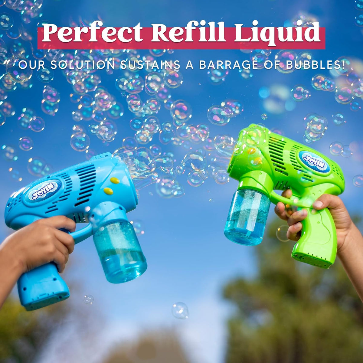 JOYIN 32 oz Bubble Solution Refills (Close to 1L/ 2.5 Gallon), Concentrated Solution for Bubble