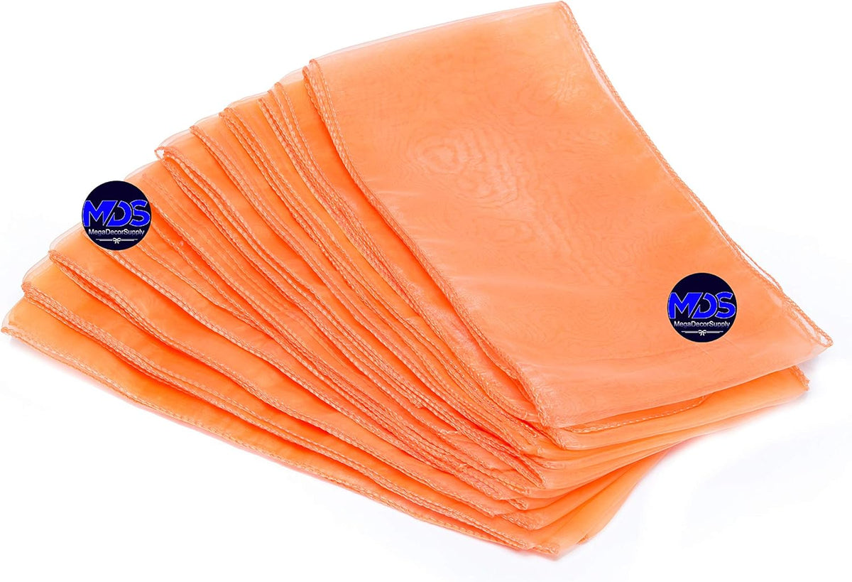 MDS Pack of 200 PCS Organza Chair Sashes Wider Dining Chair Bows Ribbon Tie Back for Wedding Party