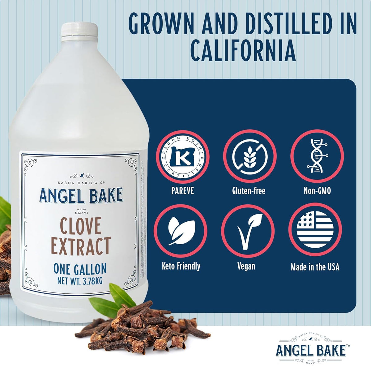 Pure Clove Extract, 1 Gallon - Natural Essence for Beverage Formulations, Bulk Manufacturing