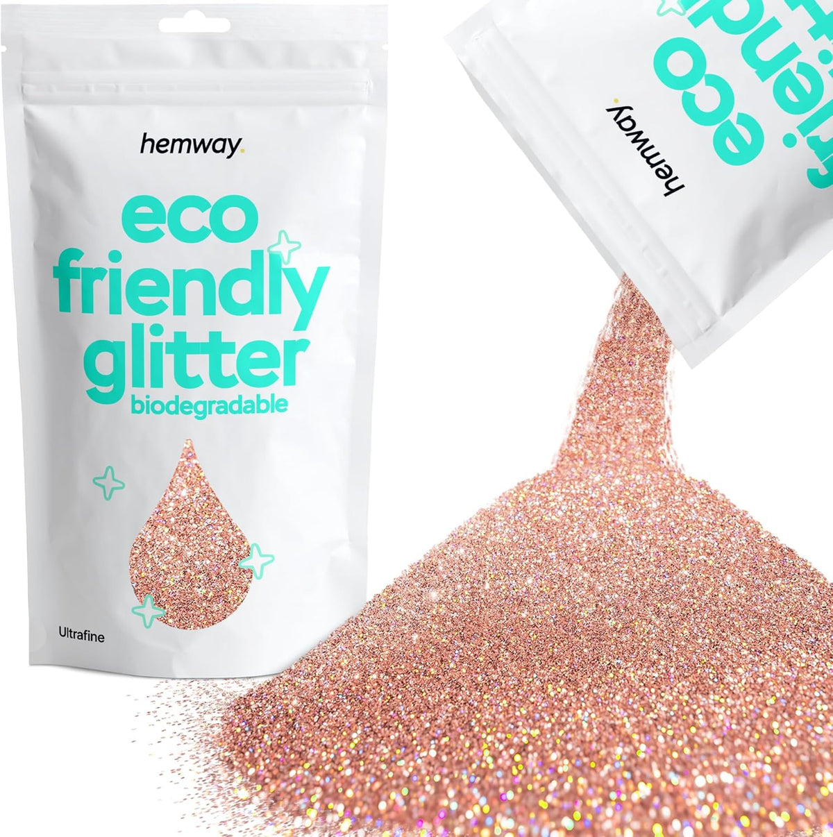 Hemway Eco Friendly Biodegradable Glitter 100g / 3.5oz Bio Cosmetic Safe Sparkle Vegan for Face
