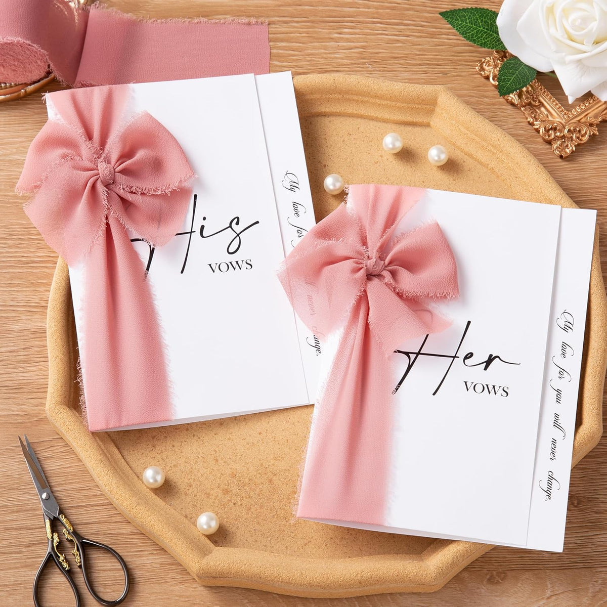 DORIS HOME Dusty Rose Chiffon Ribbon for Flower Bouquet, 2" x21Yd Fabric Ribbon for Gift Wrapping