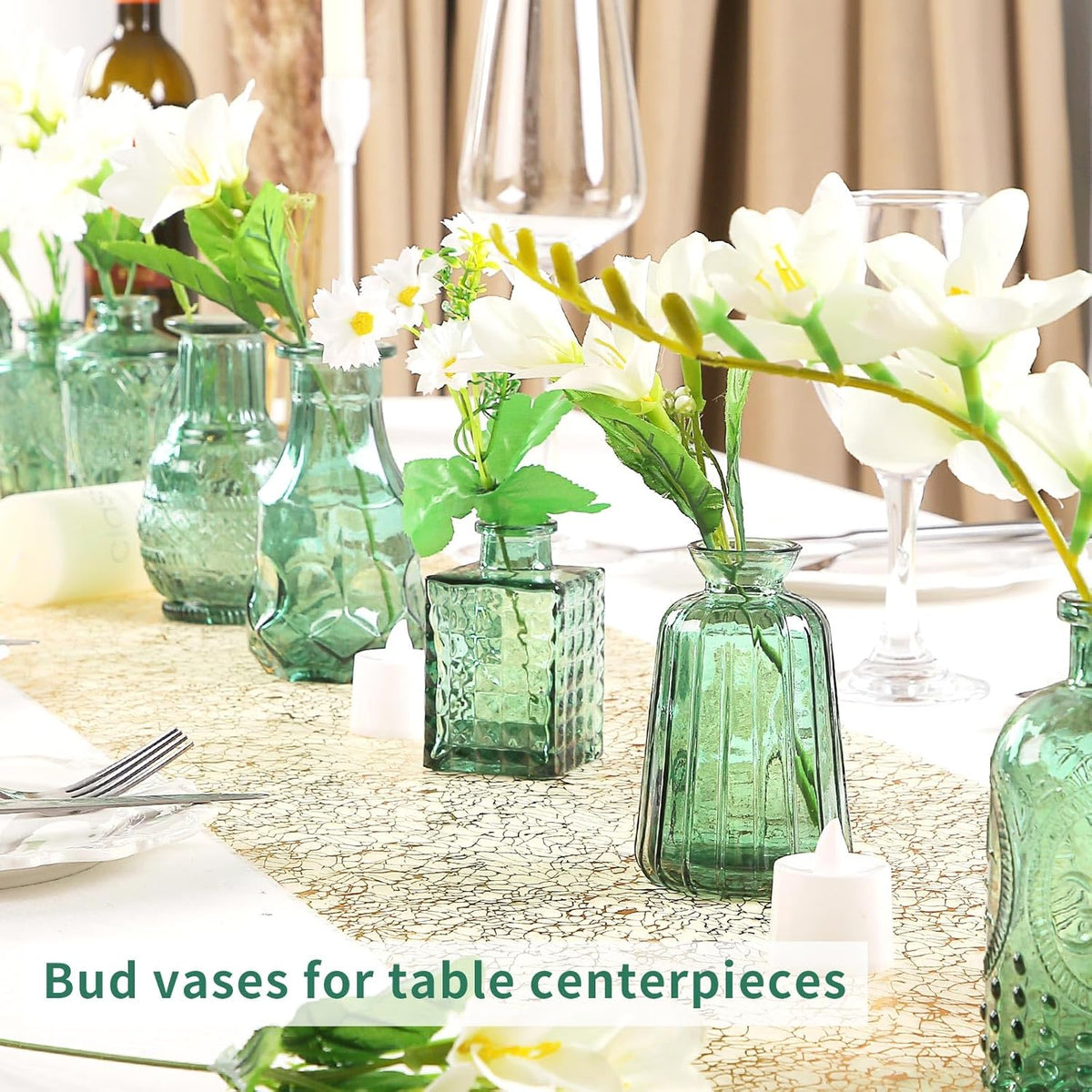 Glass Bud Vases in Bulk Set of 30 Pcs,Small Glass Vases for Flowers as Wedding Centerpieces for
