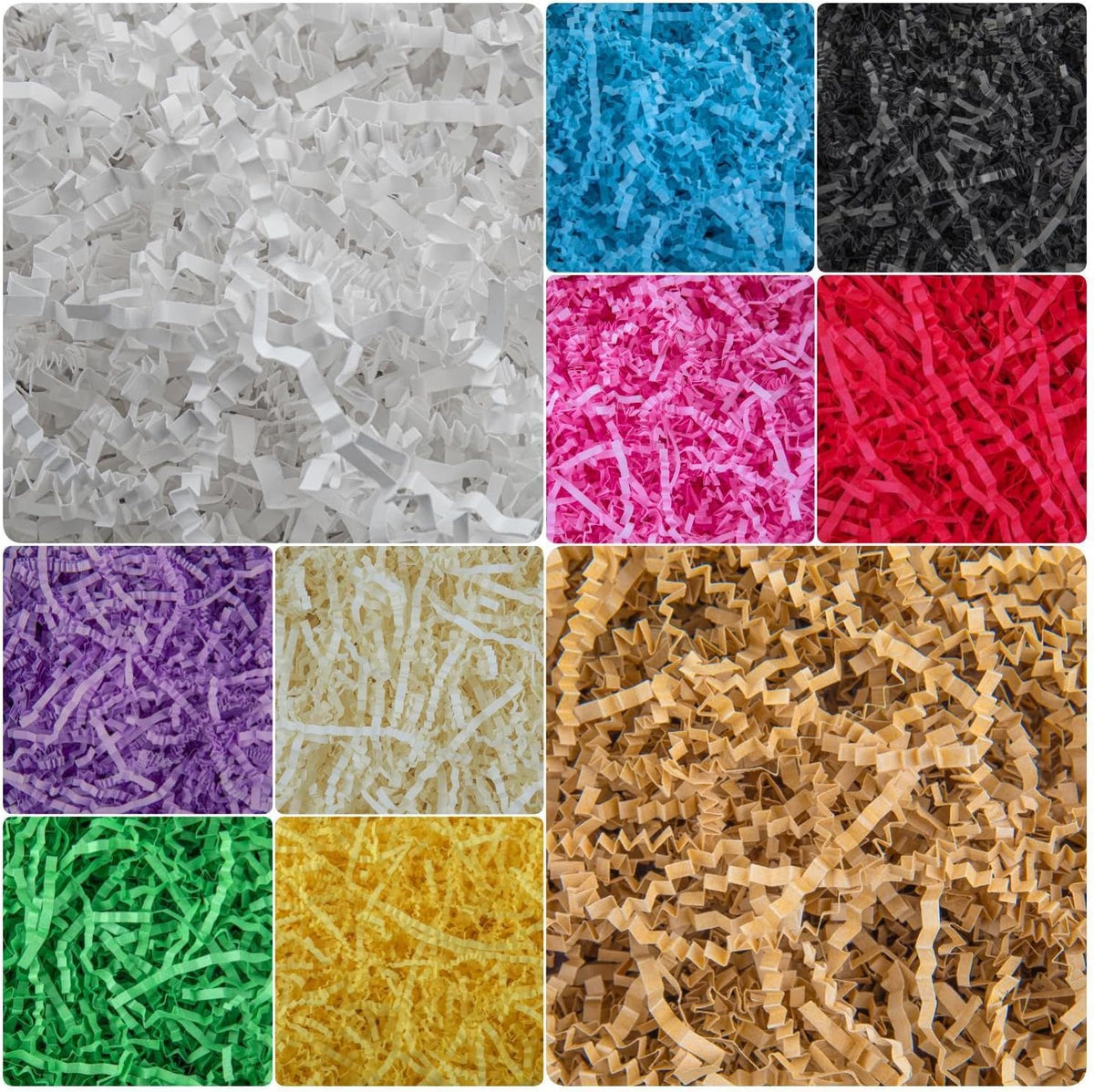 Caleihd Crinkle Cut Paper Grass Cushion Paper Streamer for Christmas Wedding Birthday Bridesmaid