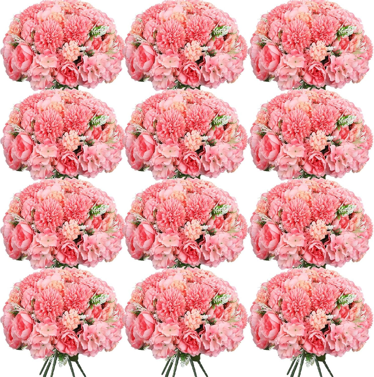 Tigeen Artificial Flowers Artificial Peonies Silk Flowers Faux Peony Fake Peony Silk Hydrangea