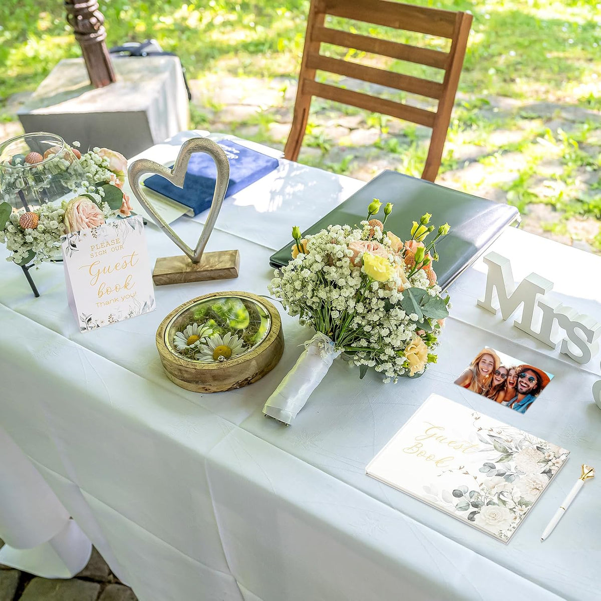 Wedding Guest Book Personalized Photo Guestbook to Sign at Reception Wedding Guest Sign in Book