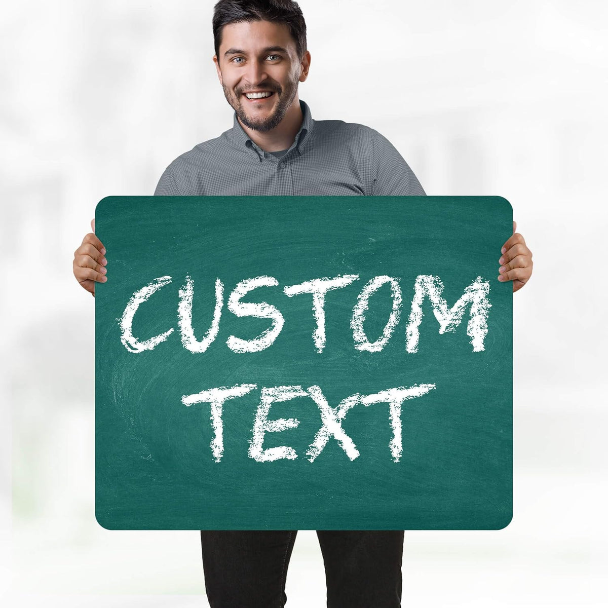 Custom Sign, Custom Street Sign, 11 Font Colors, 13 Font Styles, 4 Hole Options, 22 Sizes, 24x30