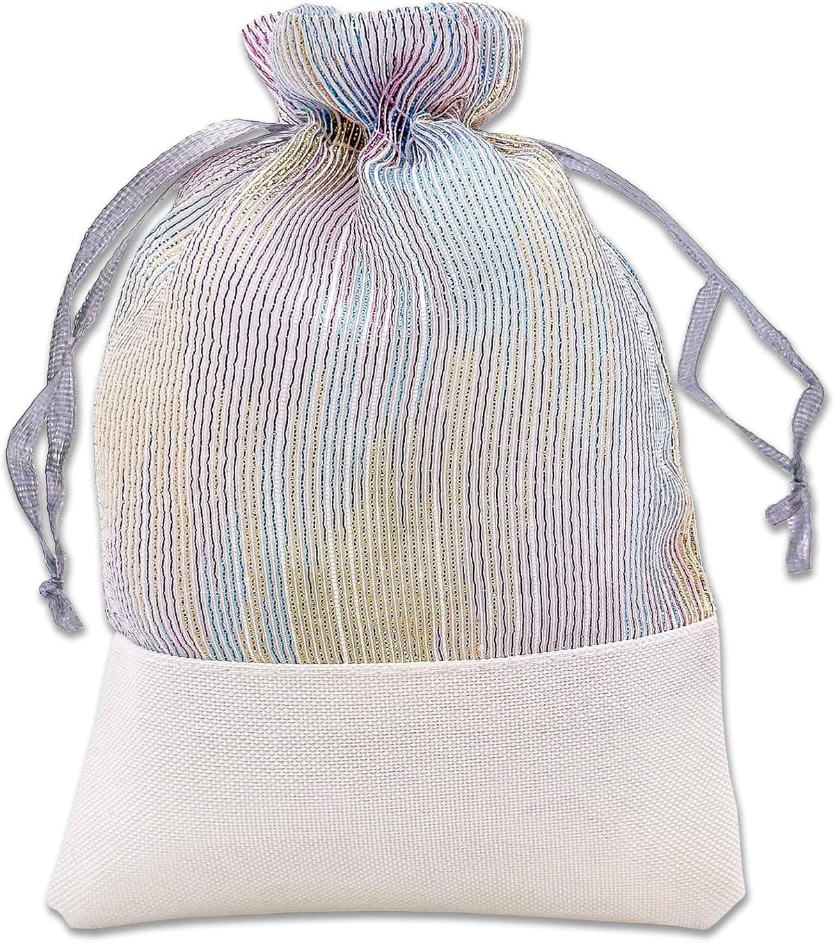 TheDisplayGuys For Your Modern Living 24-Pack Linen & Iridescent Organza Gift Bags with Drawstrings