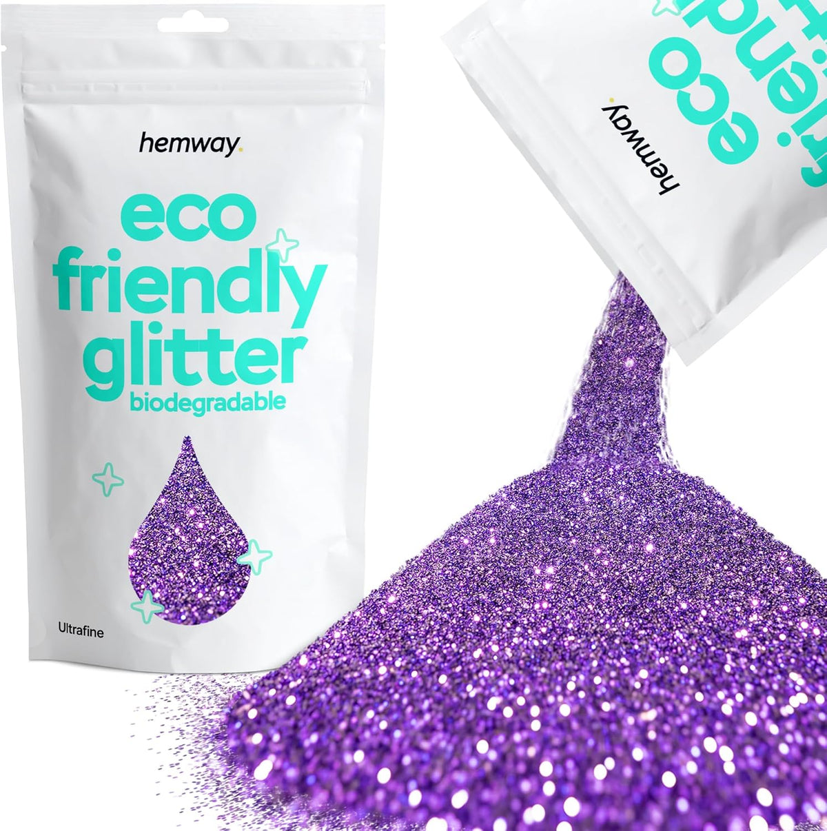 Hemway Eco Friendly Biodegradable Glitter 100g / 3.5oz Bio Cosmetic Safe Sparkle Vegan for Face