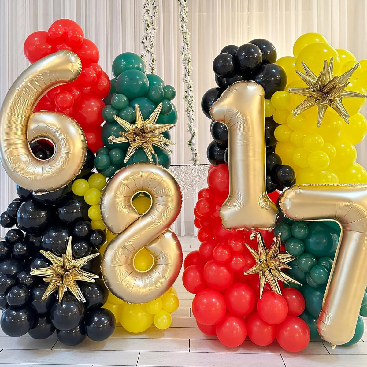 110pcs Red Balloons 12 Inch Bright Red Latex Balloon Garland Arch Kit for Birthday Baby Shower