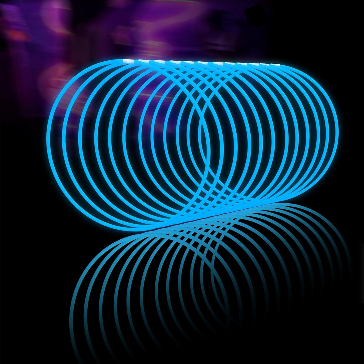 Glow Fever Glow Sticks Bulk 100ct 22'' Glow Necklaces with Connectors, Neon Light Sticks for Party
