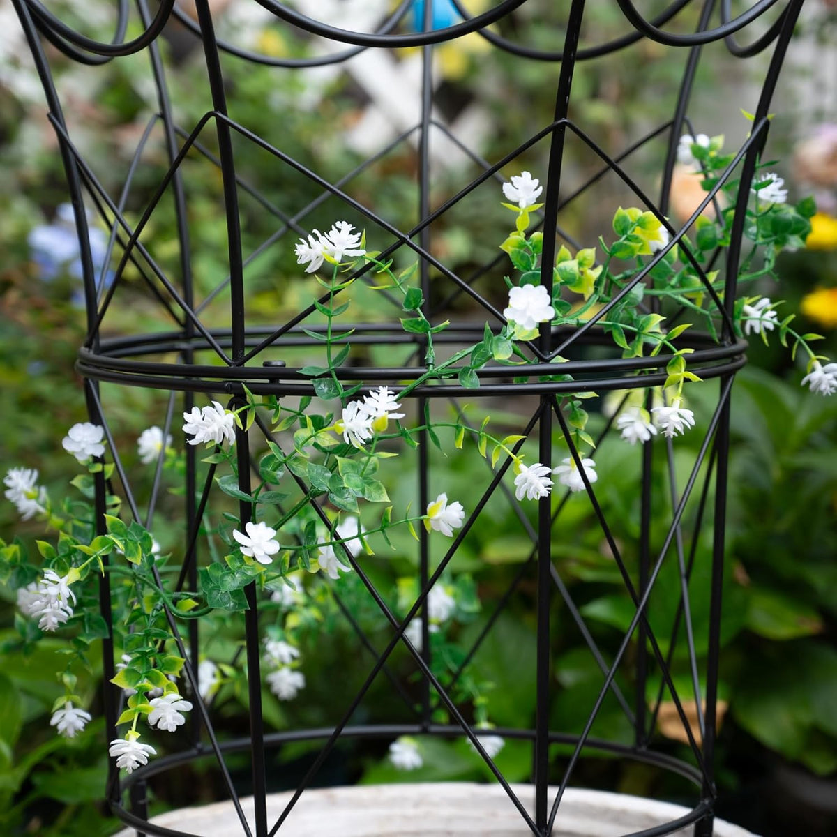 Large Obelisk Trellis for Plant Supports 18.5in x 22.9in - Durable Metal Garden Support Cage for