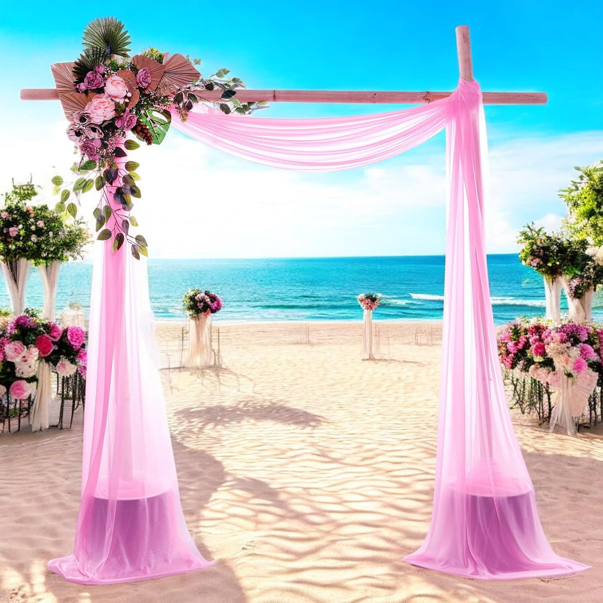 MDS Halloween Chiffon Draping Fabric - 1 Panel, 30" Wide x 100ft Long - Sheer Spooky Arbor & Canopy