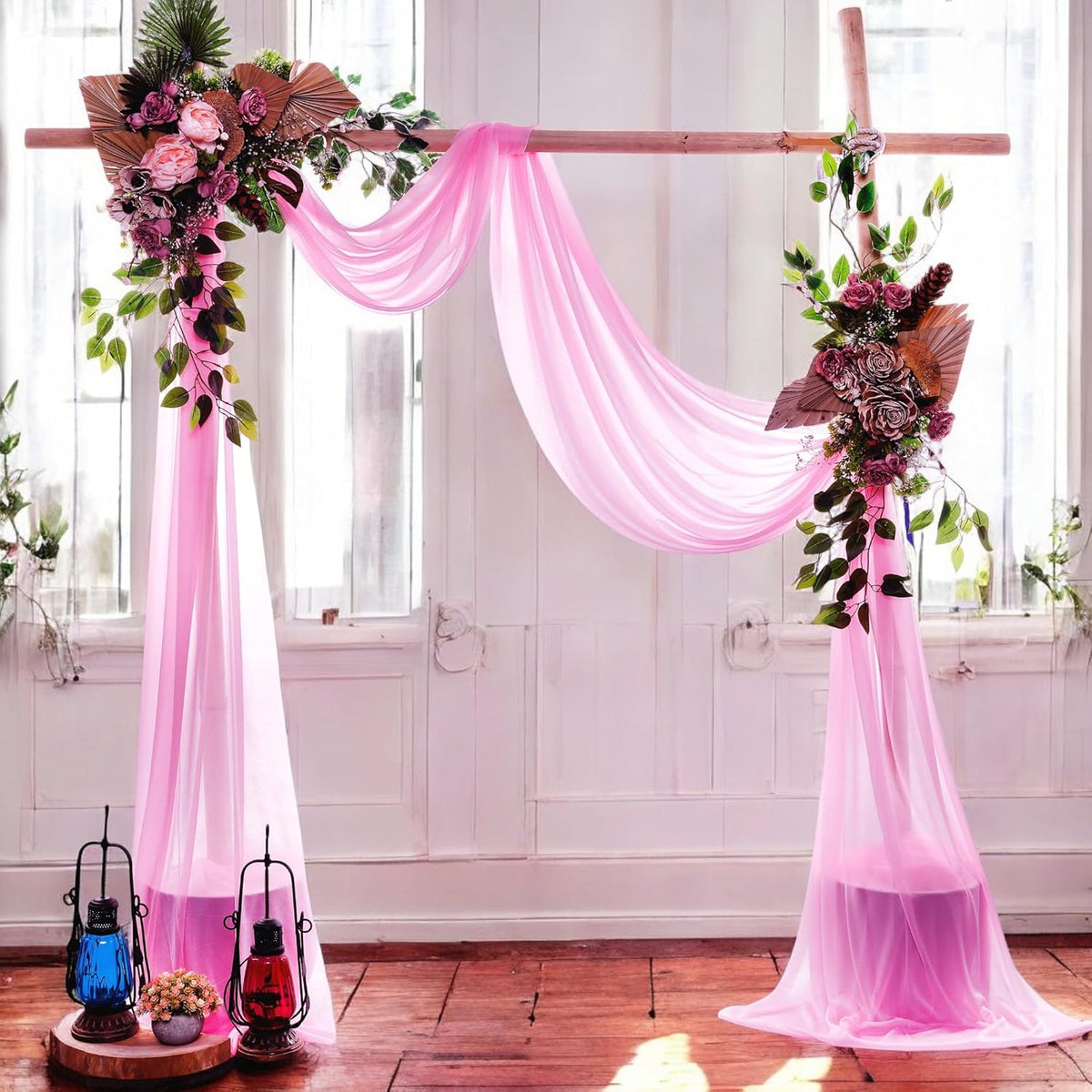 MDS Halloween Chiffon Draping Fabric - 1 Panel, 30" Wide x 100ft Long - Sheer Spooky Arbor & Canopy