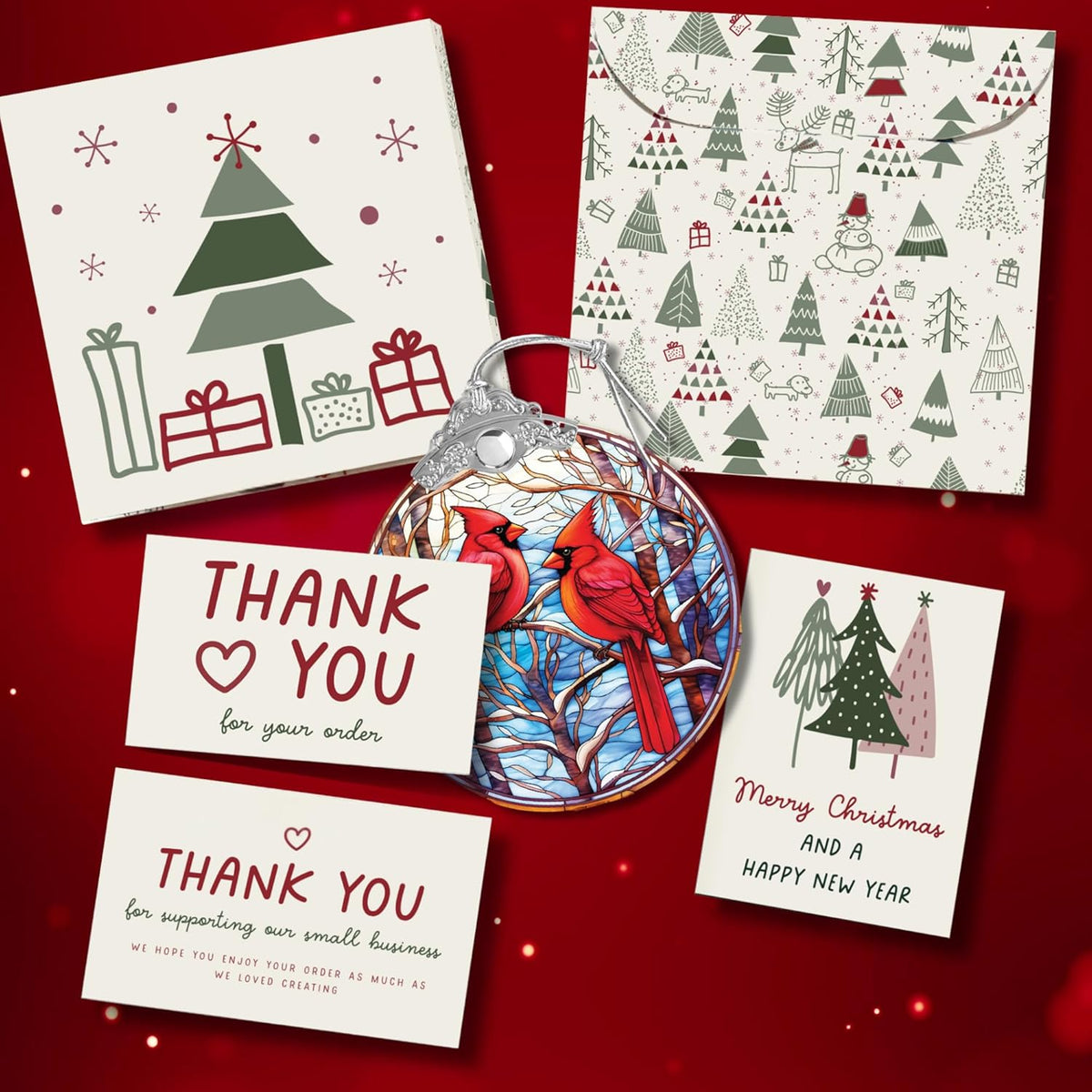 Cardinal Acrylic Ornament 2025 – Red Bird Christmas Tree Hanging, Memorial Holiday Decor for Mom