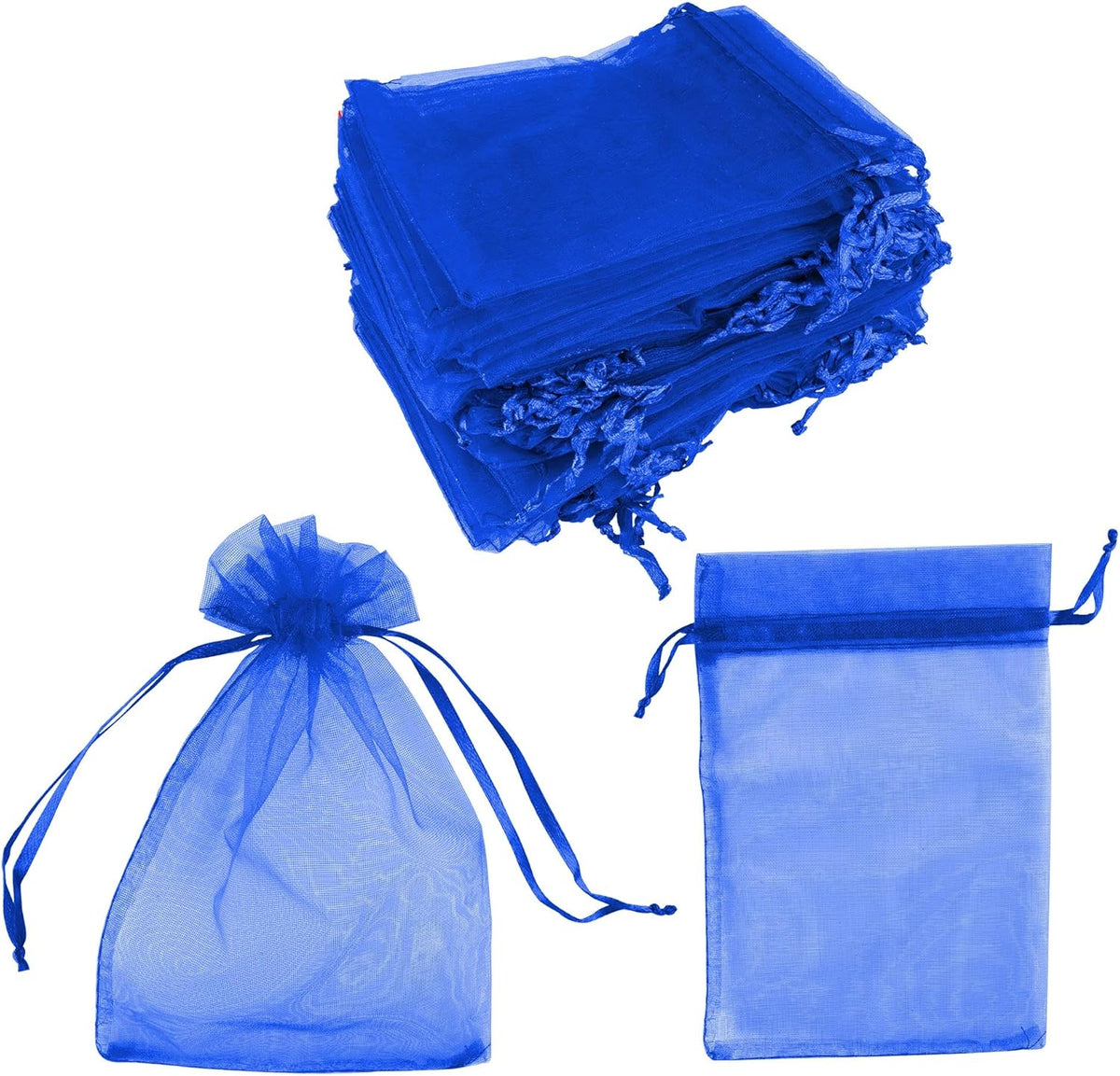Super Z Outlet 100 Pack 5x7 Inch Mini Sheer Drawstring Organza Transparent Bags Jewelry Sack