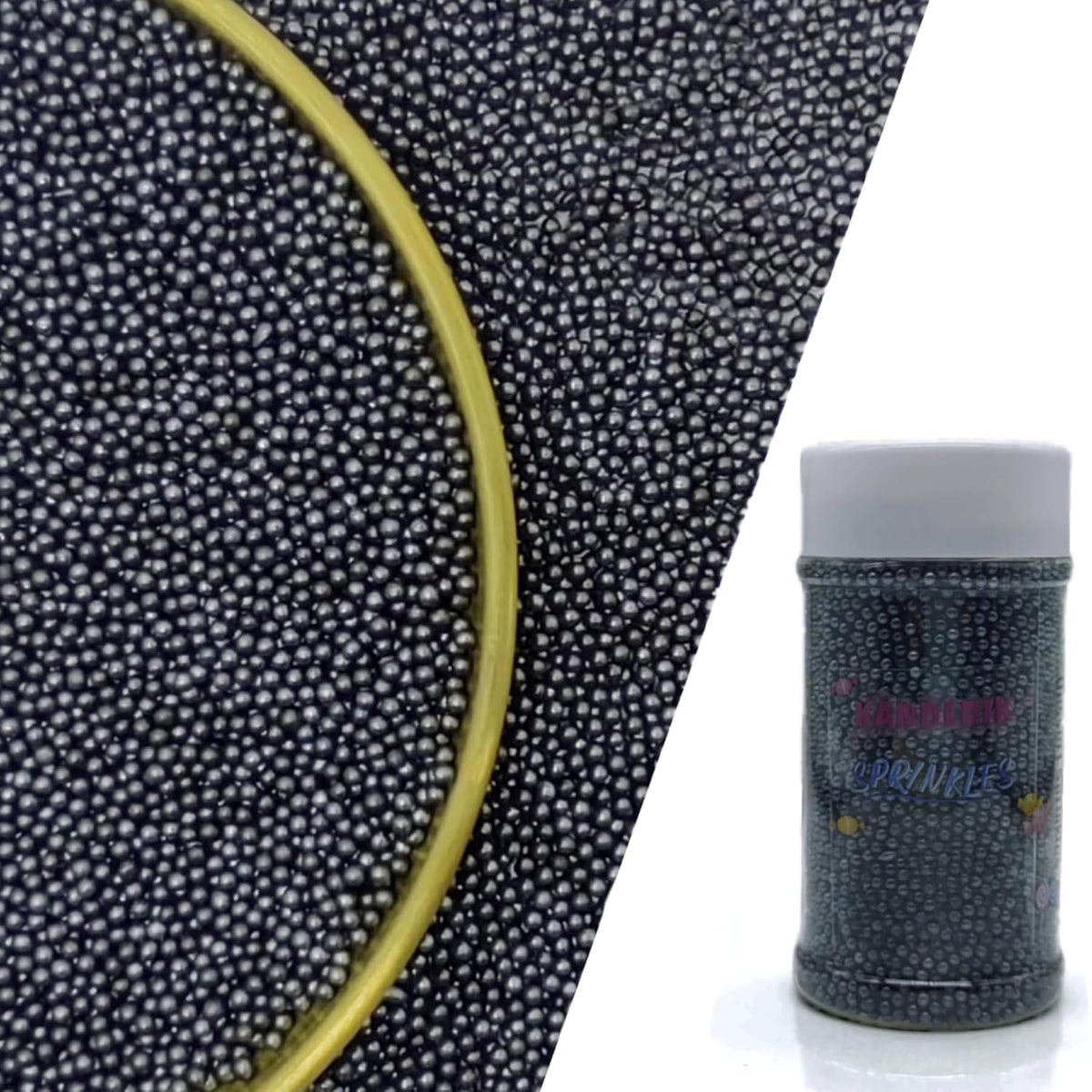 Edible Black Sprinkles Candy 2mm Mini Pearls Cake Decorations Cupcake Toppers Cookie Decorating