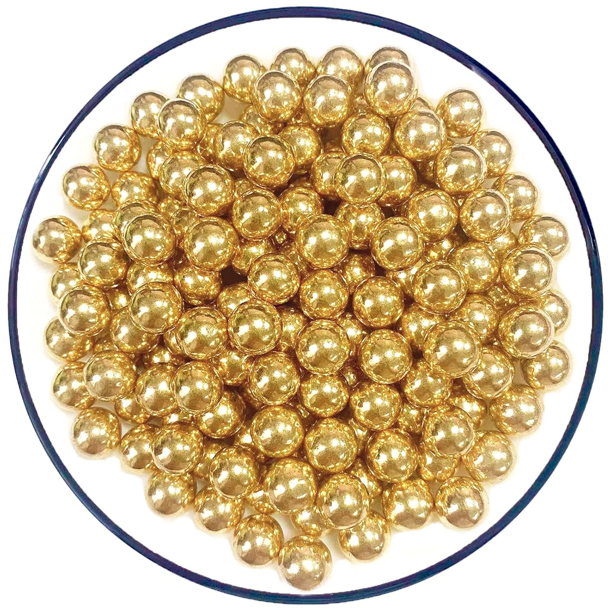 Sentovac 10mm Gold Pearl Sprinkles Large Edible Cake Decorating Sugar Candy Cookie Cake Cupcake