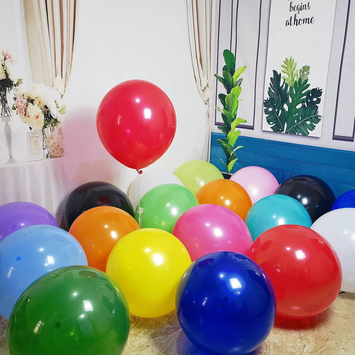 90 Pack 18 inch Balloons 15 Kinds Colors Latex Colorful Party Balloon Bulk for Various Party Events
