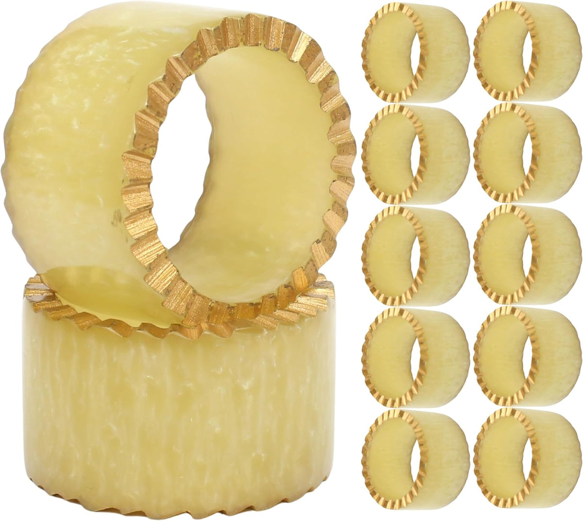 Epoxy Resin Napkin Rings Set of 12 - Handmade Dining Napkin Holder Classic, Everyday, Thanksgiving