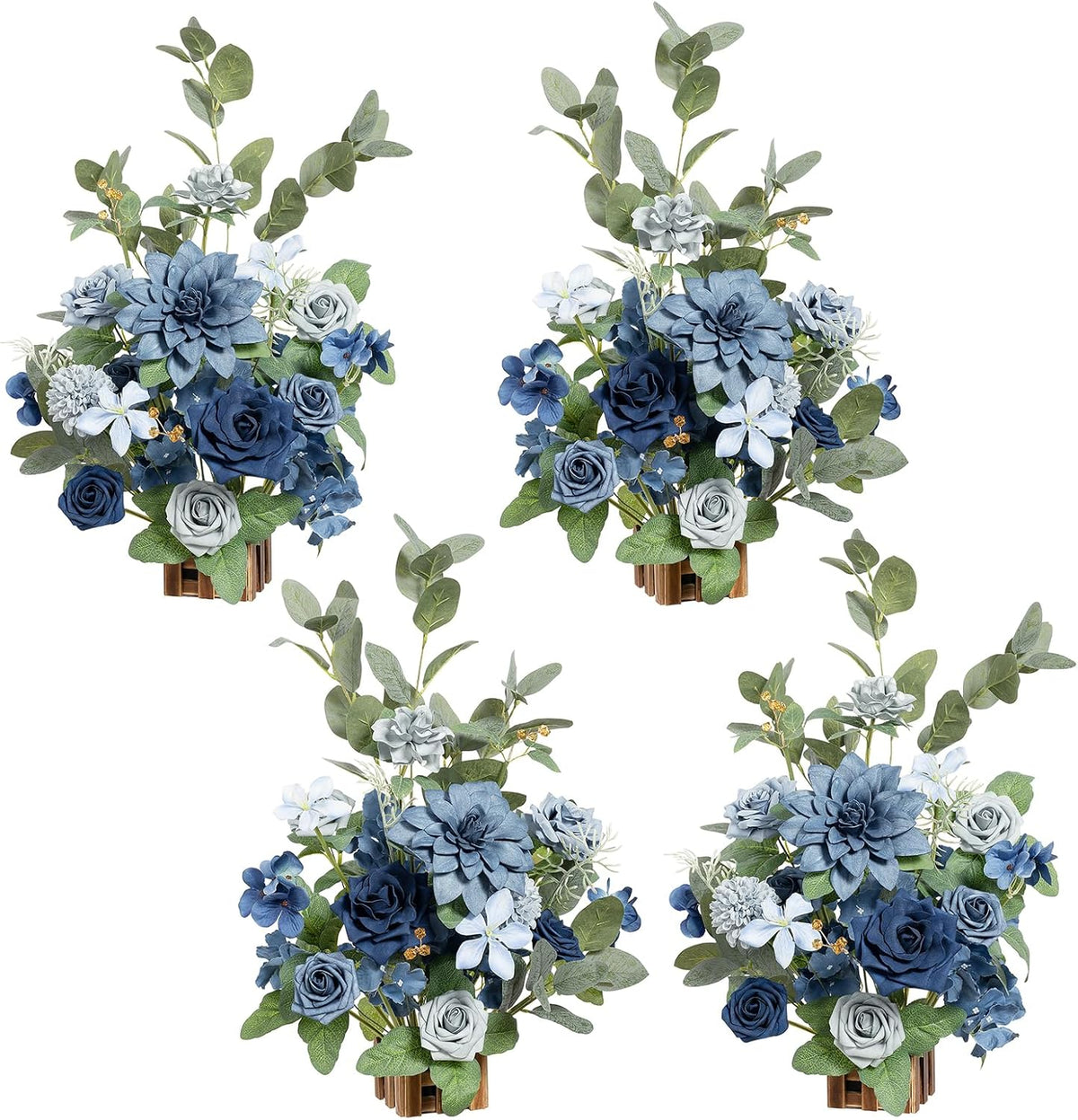 Ling's Moment 17.5" Tall Standing Artificial Flowers Arrangements 4pcs Fall Wedding Aisle Runner