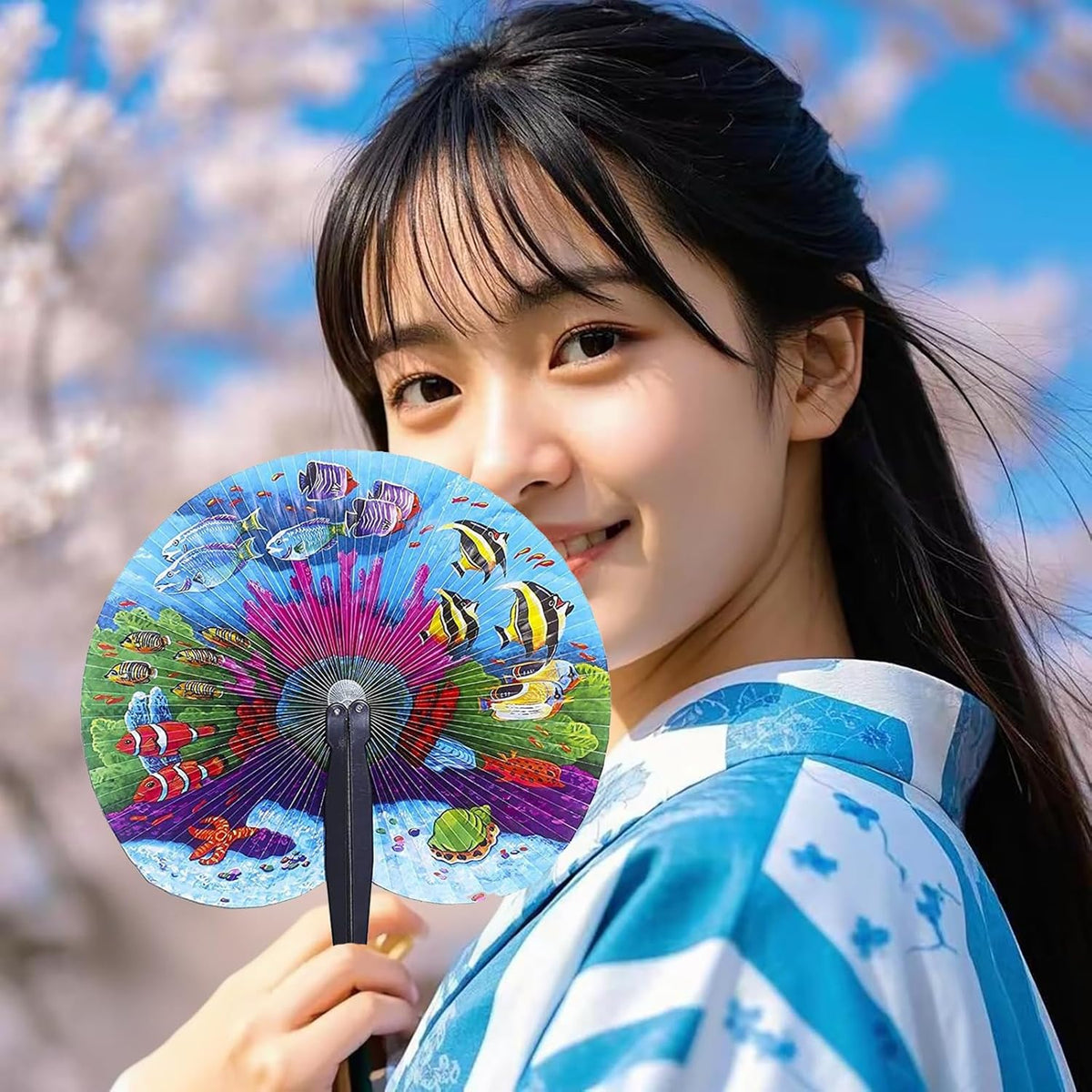20 Pcs 10" Safari Print Animal Folding Paper Hand Fan Bulk for