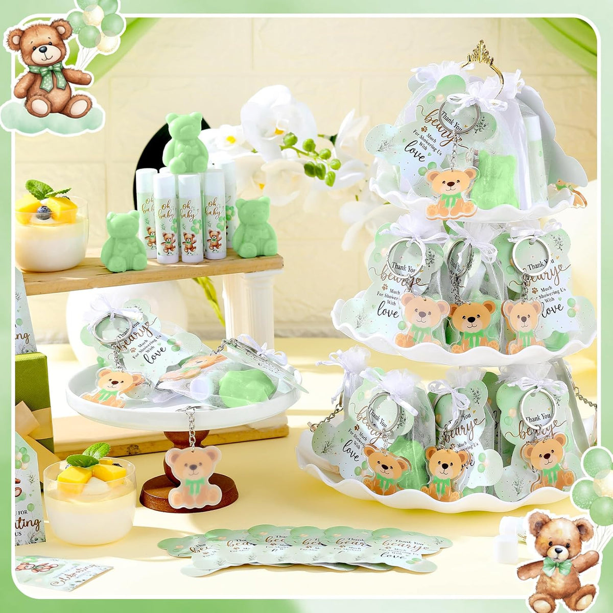 288 Baby Shower Favors Baby Shower Gifts Bulk Lip Balms Soaps Keychains Organza Bags Guest