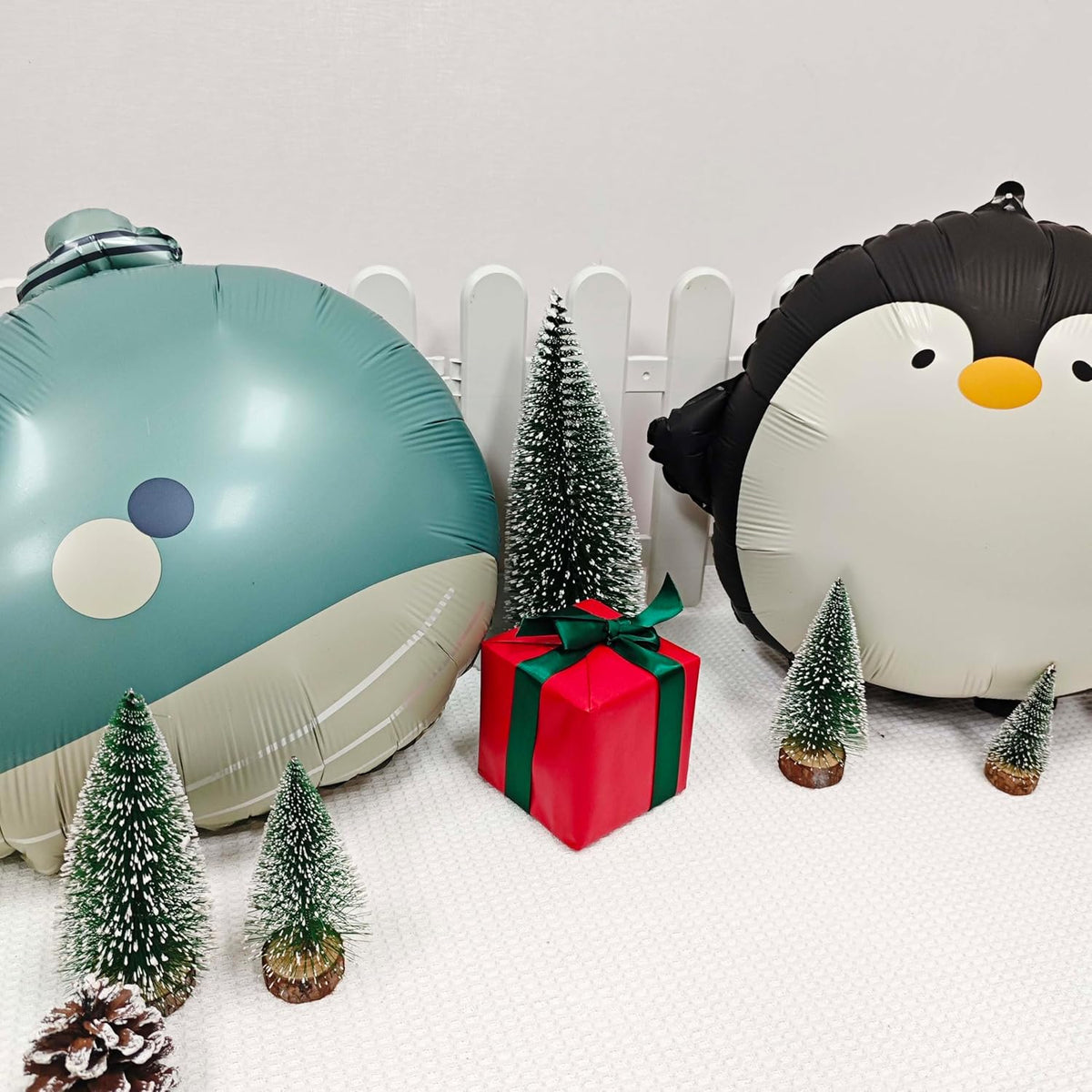 2PCS Matte Walking Animal Penguin Balloon Cute Penguin Shaped Foil Mylar Balloon For Farm Animal