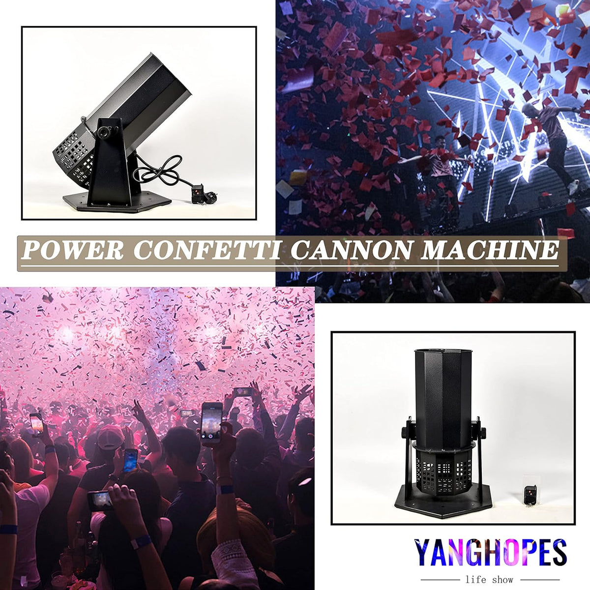 1500W Professional Confetti Machine Confetti Cannon Machine Electric Confe-tti Launcher Confe-tti