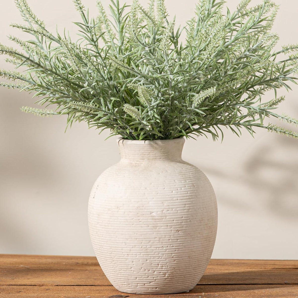 Ceramic Flower Vase Home Decor - Farmhouse Table Vases Rustic Vintage Living Room Kitchen Bedroom