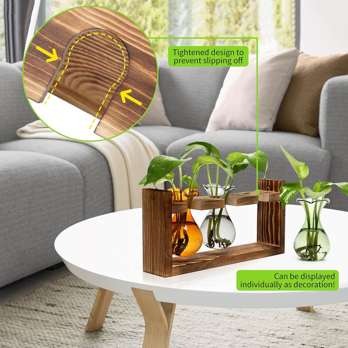 Plant Propagation Station Plant Terrarium Unique Birthday Gifts for Women Home Office Decor Planter