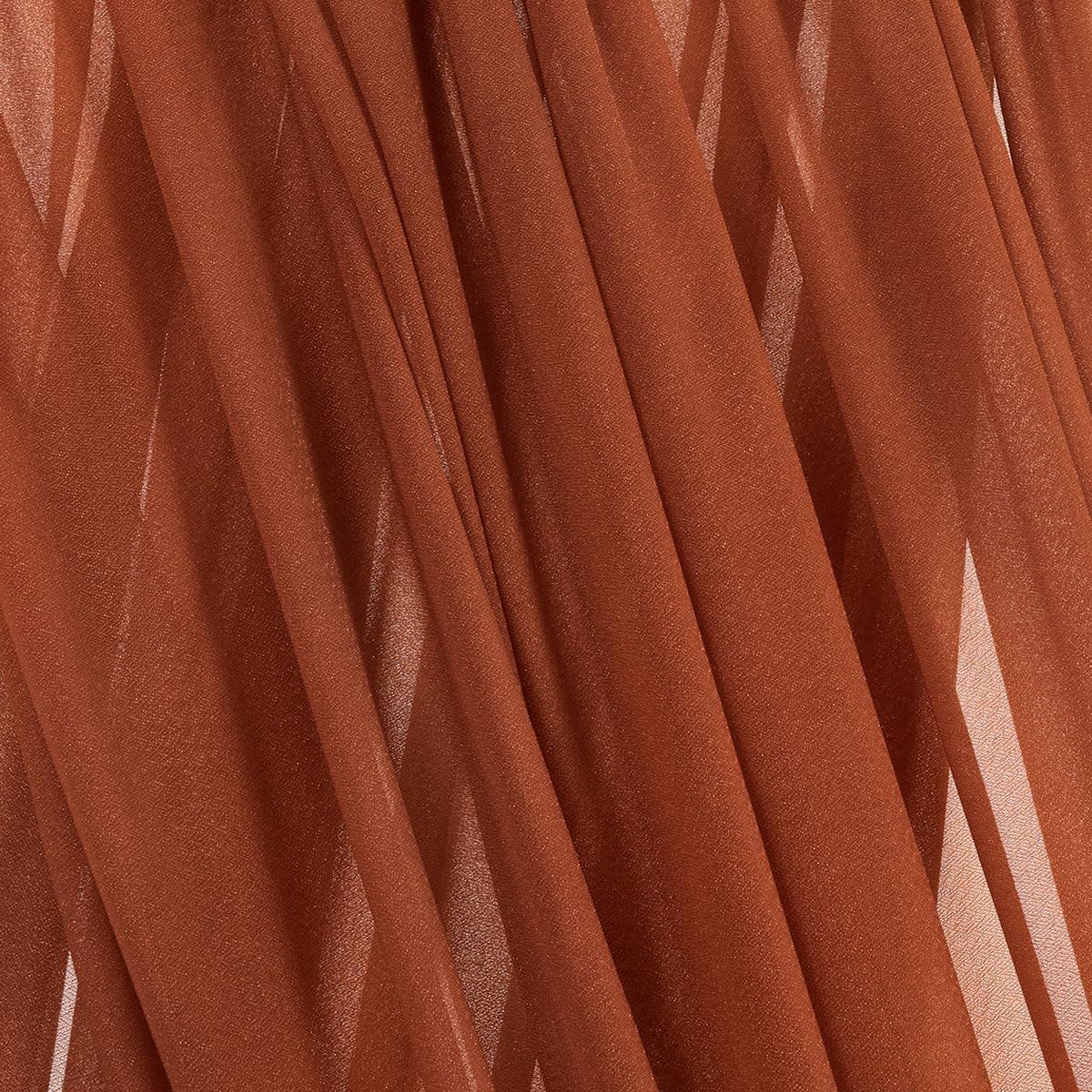 Terracotta Fall Thanksgiving Elegant Arch Draping Fabric 2 Panels Outdoor 29" × 20Ft Sheer Chiffon