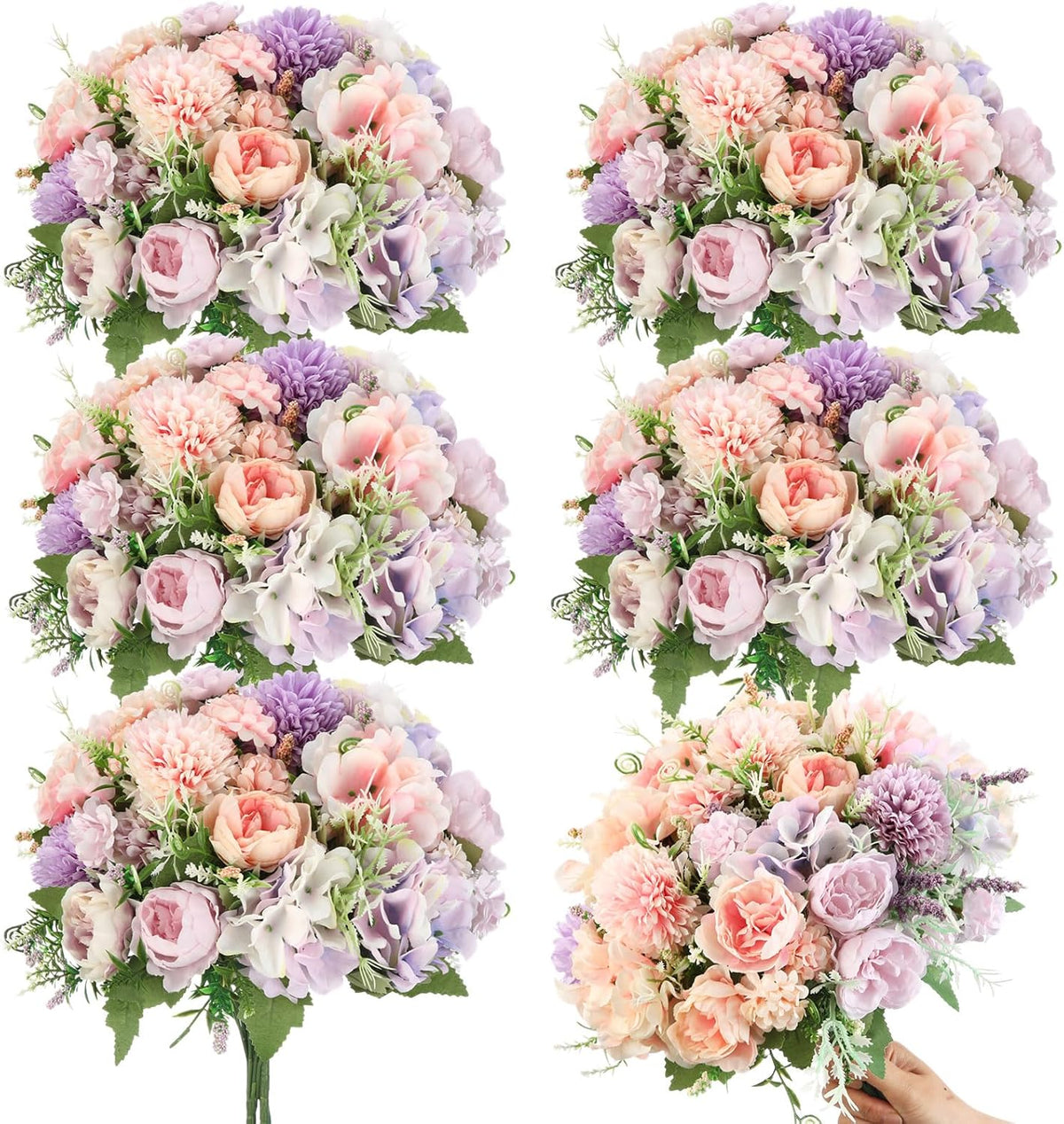 Tigeen Artificial Flowers Artificial Peonies Silk Flowers Faux Peony Fake Peony Silk Hydrangea