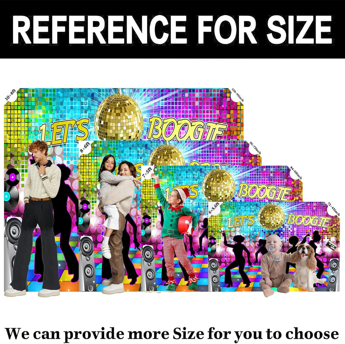 Disco Backdrop 7 x 5 ft Retro Glow Party 70s 80s 90s Theme Stage Dance Background Disco Party