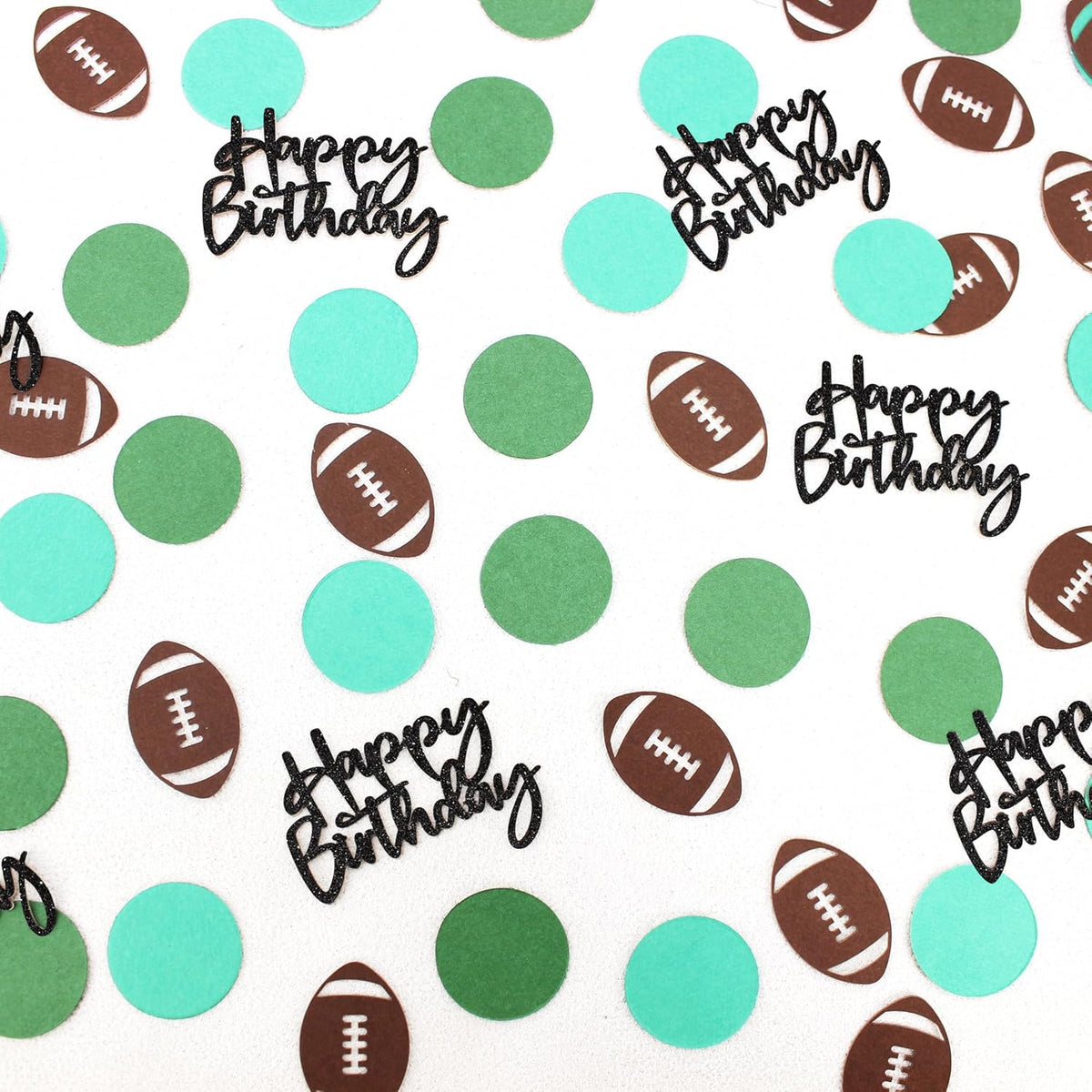 250PC Football Happy Birthday Confetti,Football Birthday Party Decorations,Football Confetti for