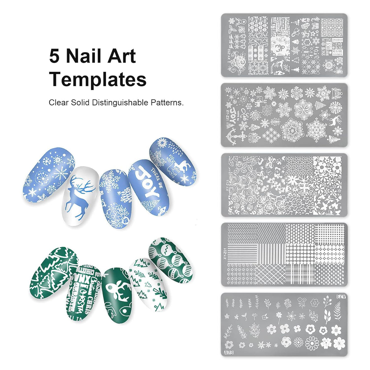 Nail Art Stamper Clear Silicone Nails Stamping Jelly with Scraper Transparent Visible Body DIY
