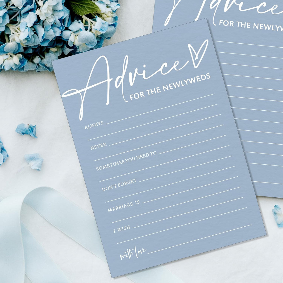 Wedding Advice Cards - Bdvice and Wishes for the Newlyweds Mr and Mrs Bride & Groom Perfect for