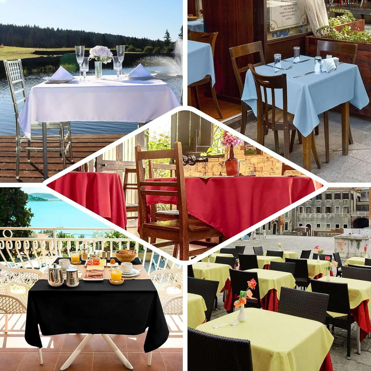 Efavormart 54x54 Fushia Wholesale Linens Seamless Polyester Square Linen Tablecloth for Wedding