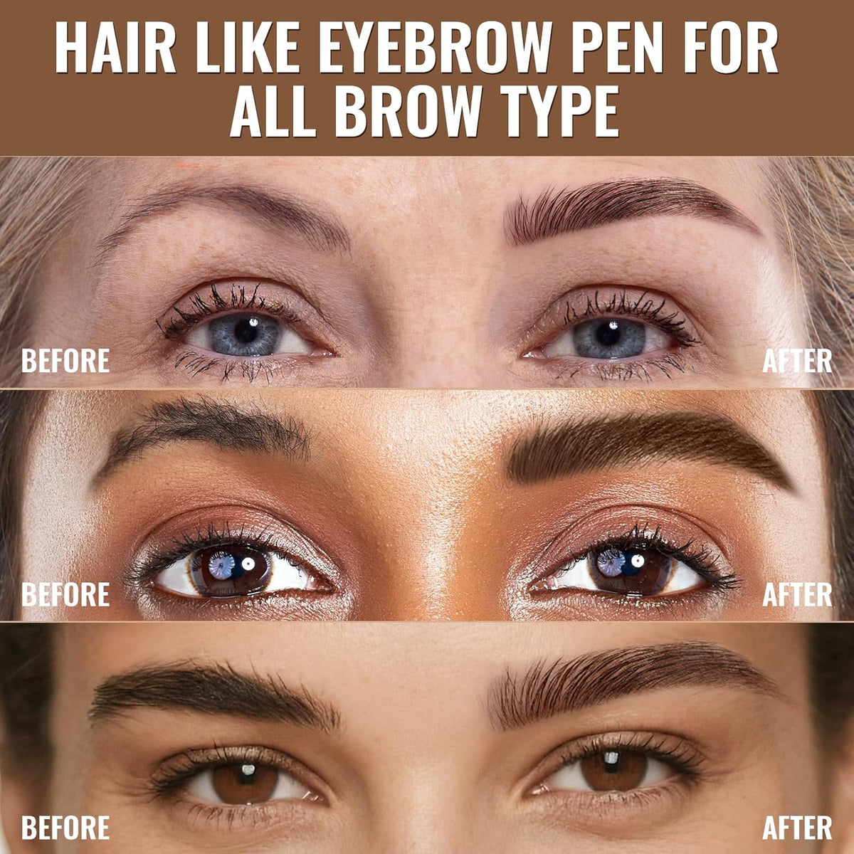 iMethod Eyebrow Pen - Eyebrow Pencil,2-in-1 Eyeliner Dual-Ended Microblading Eyebrow Pencil Long