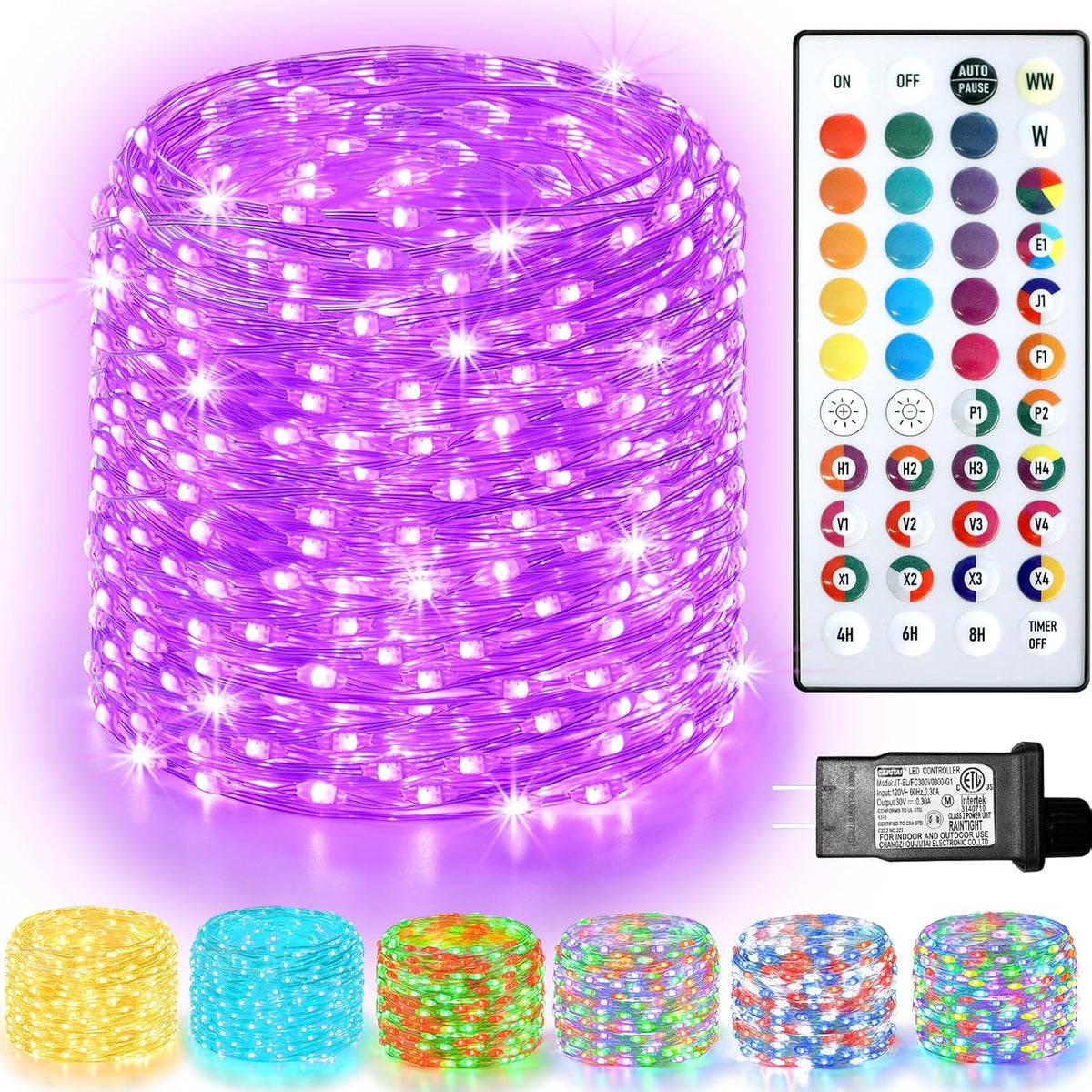 200 LED Christmas Fairy Lights Color Changing, 66 FT 35 Colors Halloween String Lights with Remote