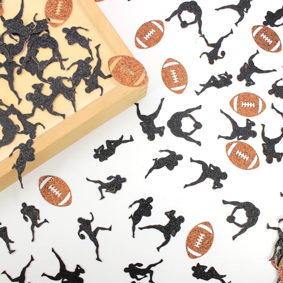 200PC Football Confetti for Table,Football Party Decorations for 1st Year Down Birthday Baby Shower