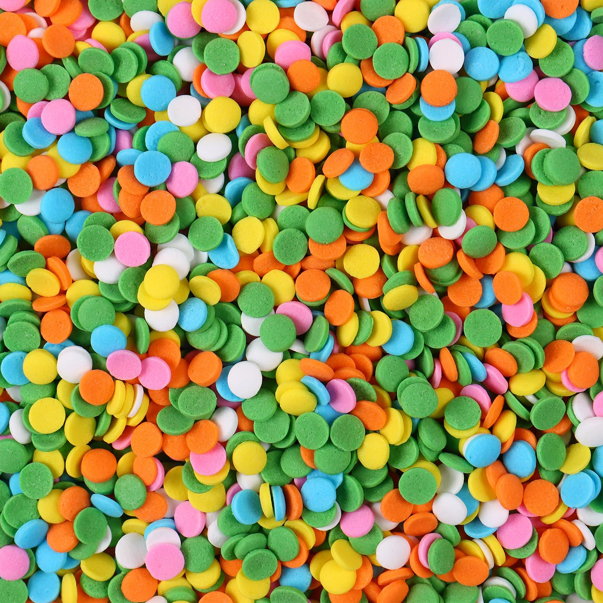 Edible Spring Confetti Sprinkles, Rainbow Sprinkles for Cake Decorating, Funfetti Sprinkles, Round