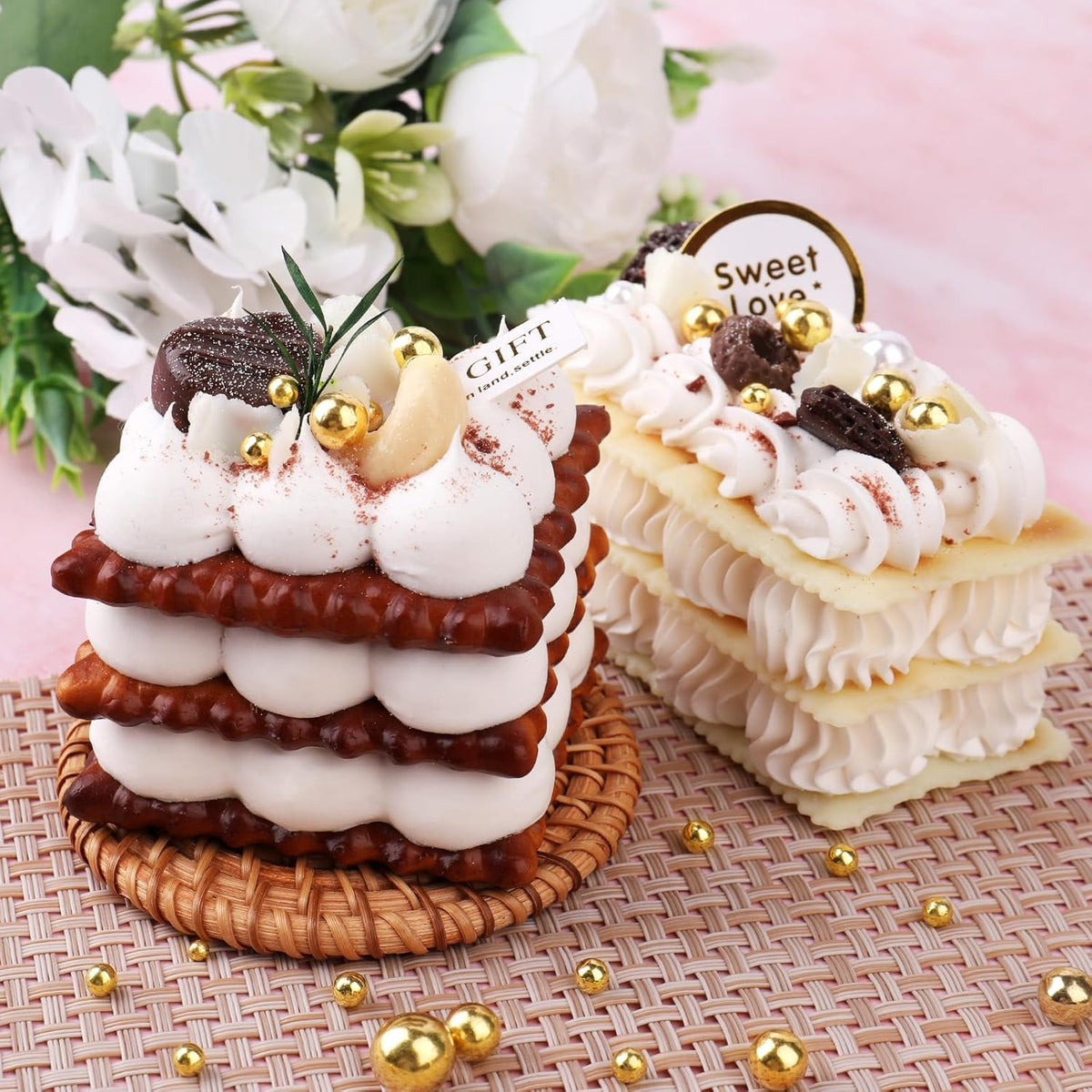 Gold Pearl Sprinkles for Cake Decorating, 11.3 Oz Edible Pearls Sugar 4 Sizes Gift Box Set for