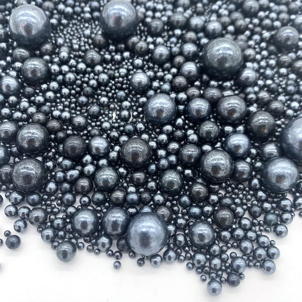 Weraru Edible Black Pearl Sugar Sprinkles Candy Mixing Size Baking Edible Cake Decorations Cupcake