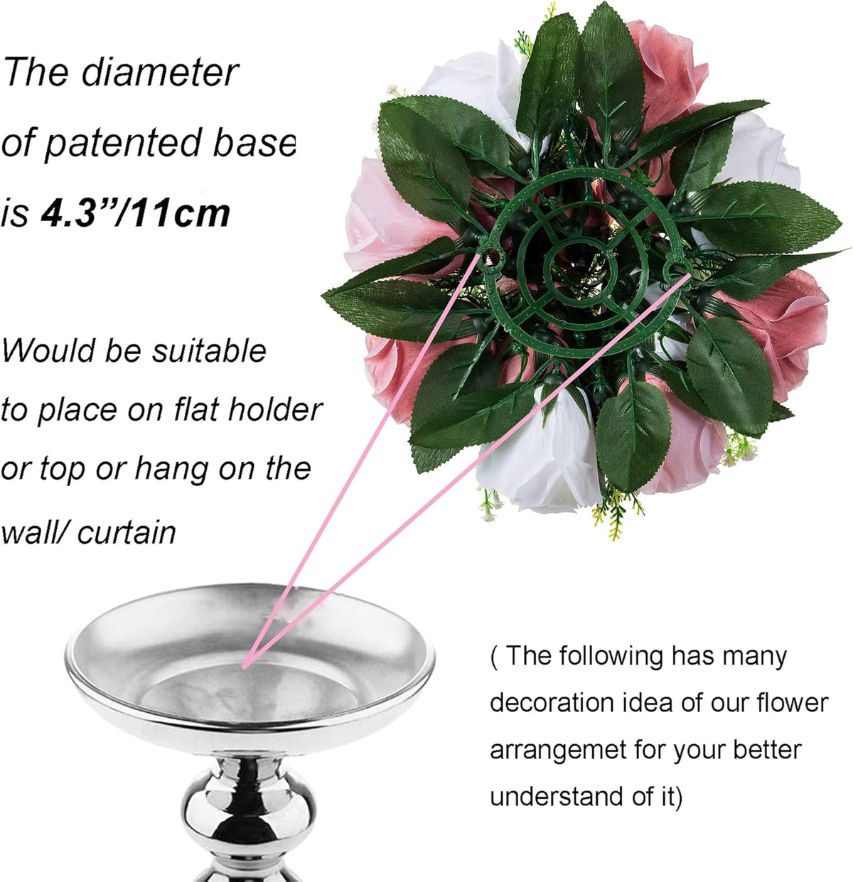 BLOSMON Dusty Rose Flowers Centerpieces: 10 Pieces Pink Roses Artificial Flower Balls for Wedding