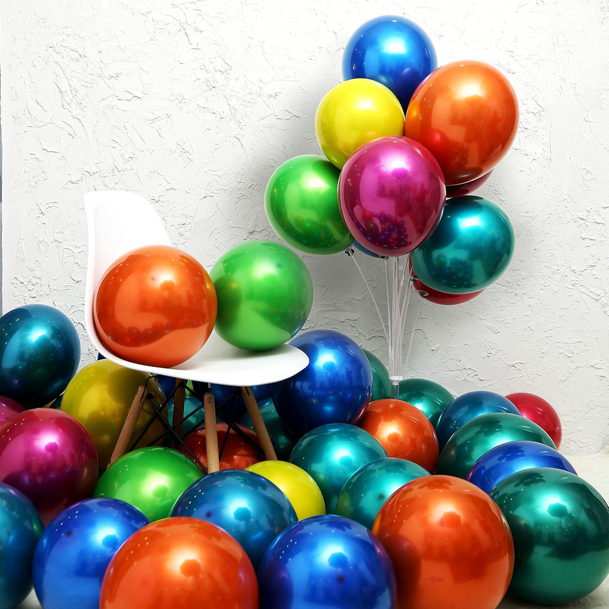Metallic green balloons 50 pcs 12 inch light green balloons Double layer chrome green balloons are
