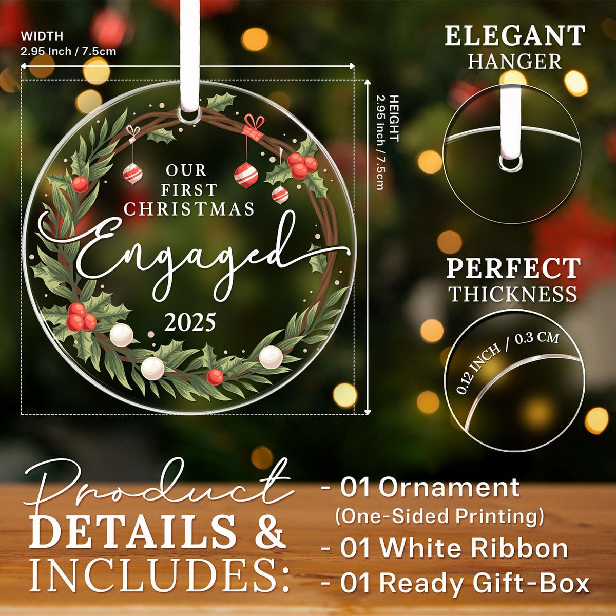 HEXMOZ Engagement Gifts for Couples - Engagement Gift for Women, Fiance, Her, Bride to Be, Newly