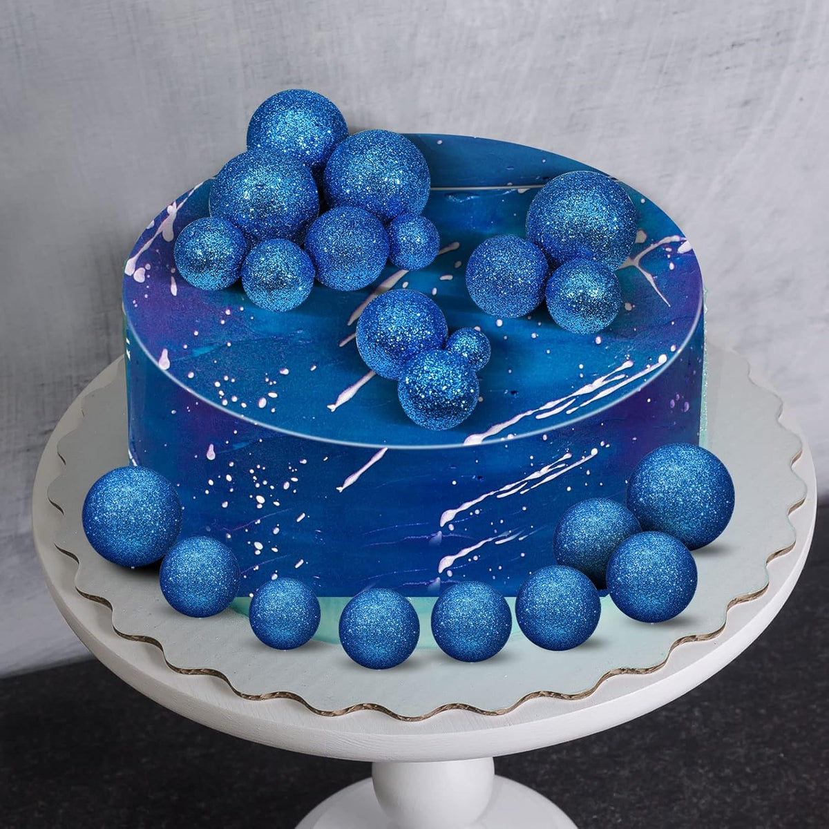 108 Pcs Balls Cake Topper DIY Cupcake Insert Foam Balloons for Cake Baking Wedding Anniversary
