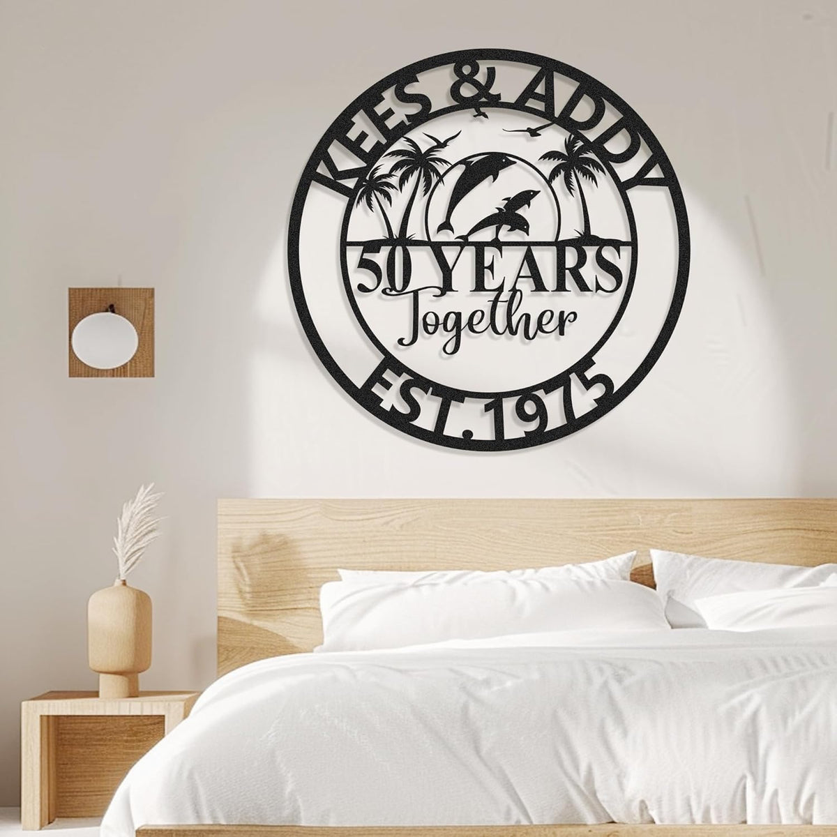 Personalized 50th Wedding Anniversary Sign Gifts for Parents Custom Metal Anniversary Sign