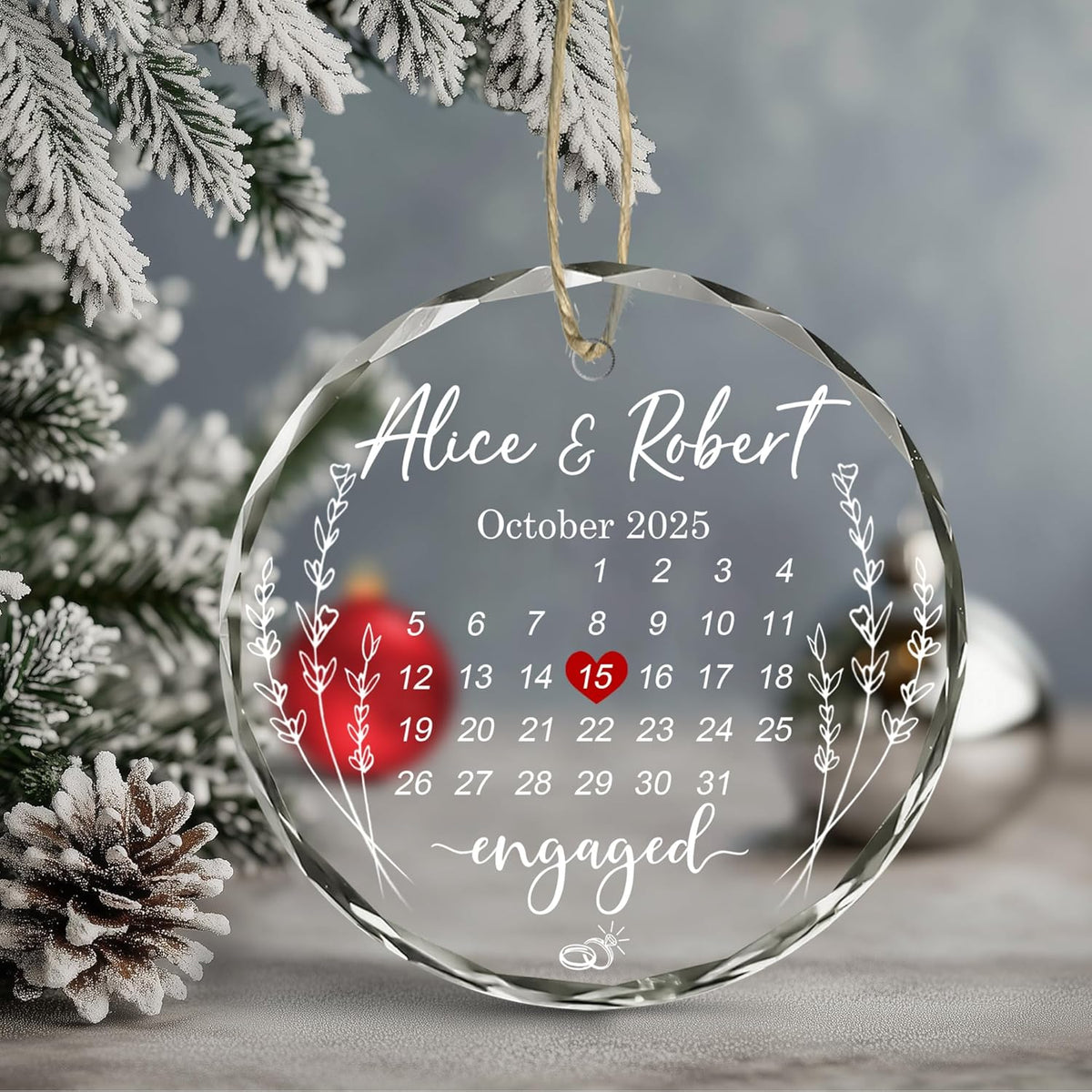 Personalized The Year We Became Mr & Mrs Christmas Ornaments - Wedding Gifts For Newlywed Couple