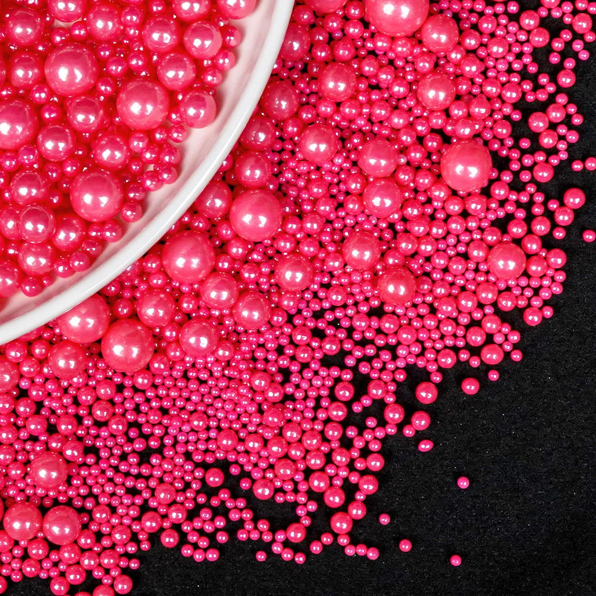 Edible Pink Sugar Pearl Sprinkles, Pearl Sugar Sprinkles, Cake Decorations, Cupcake Toppers, Ice